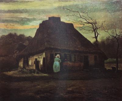 Vincent Van Gogh Cottage at Nightfall (nn04)